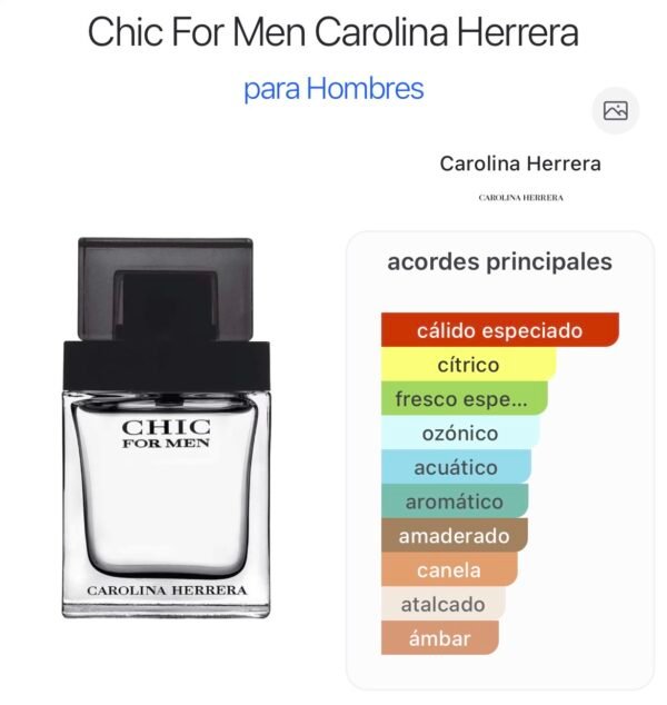 Screenshot Carolina Herrera CHIC FOR MEN 3.4 EDT(M)