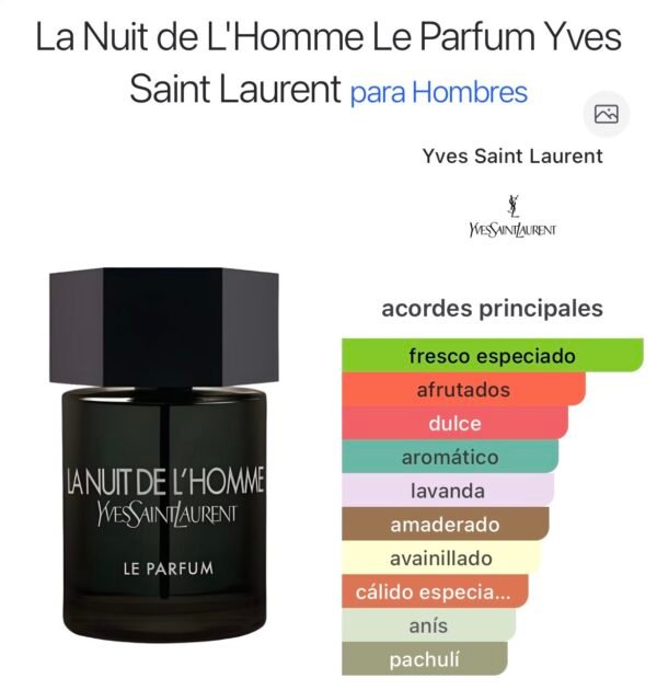Screenshot Yves Saint Laurent La Nuit DE L’homme Le Parfum 3.3 EDP(M)